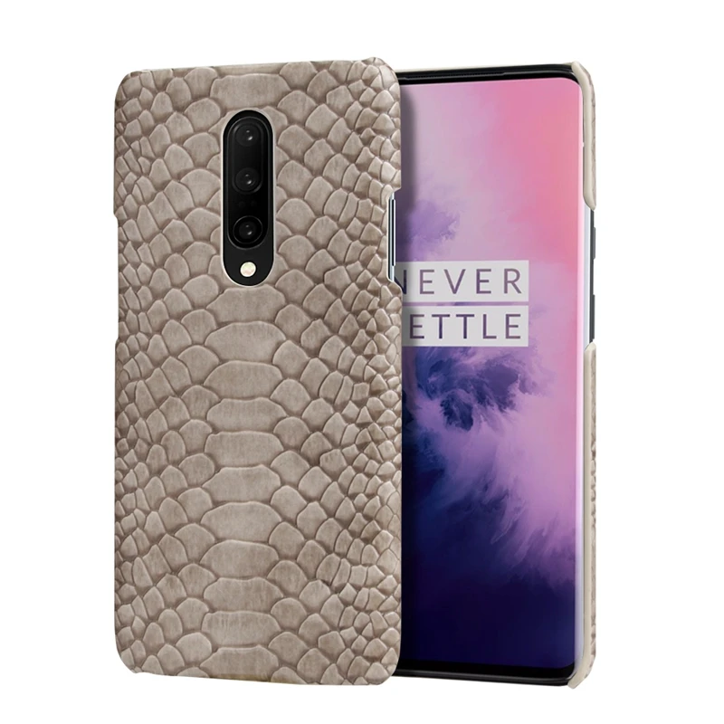 for Oneplus 7 Pro Snake Case PU Leather One Plus 6 6T Back Cover Luxury Bag |