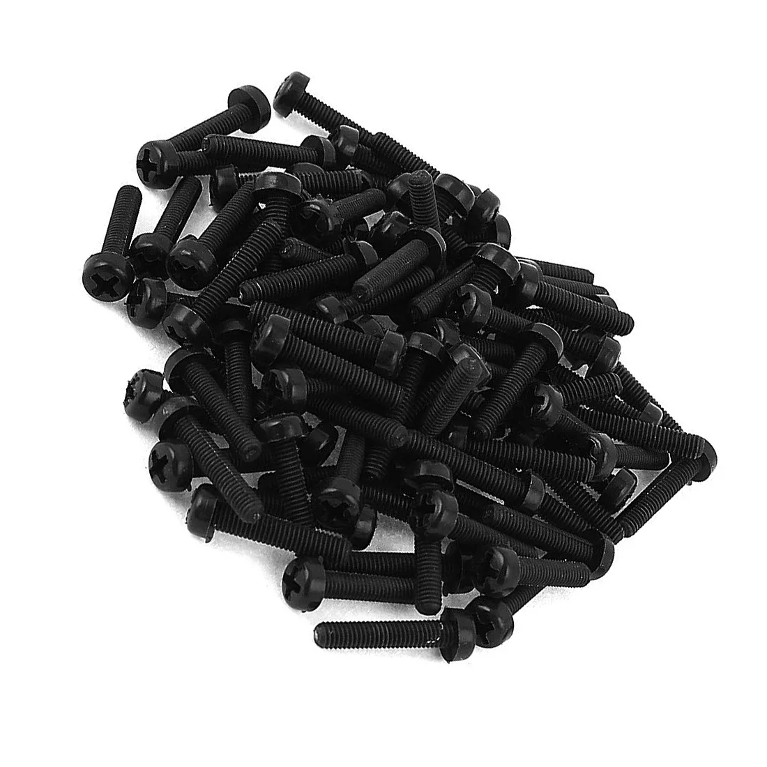 

M3 x 15mm Nylon Phillips Cross Pan Head Machine Screws Black 50 PCS