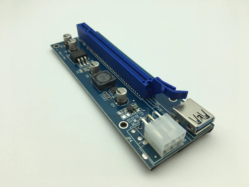Переходная карта VER006C PCI Express PCIE E Riser 006C 6Pin 1x к 16x удлинитель USB 3 0 кабель SATA IDE для
