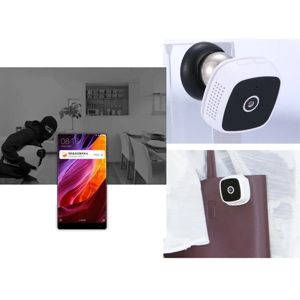 Smart Wearable Sports Camera Remote Monitoring Network TF Card DC5V Home 300mAh Security HD 1280 x 720P |