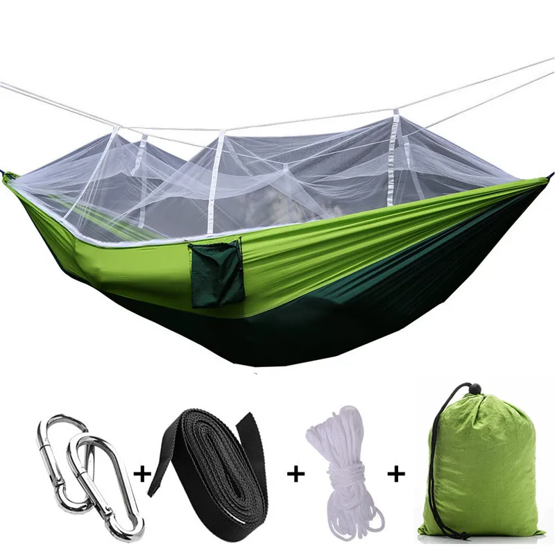 

Ultralight Parachute Hammock 2 Person Comfortable Outdoor Tents Hunting Camping Beach Mosquito Net Parachute Garden Hanging Bed