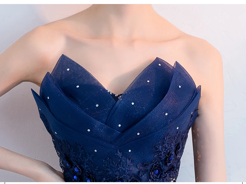 FOLOBE/элегантное Кружевное платье миди с открытыми плечами Vestidos Темно синие летние