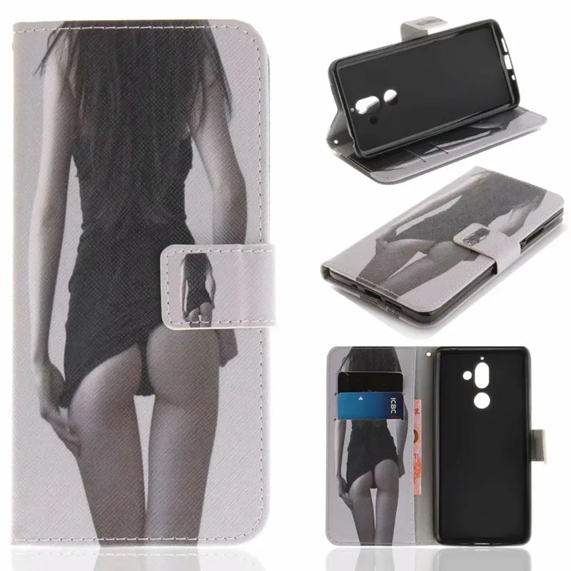 Чехол книжка с подставкой для Nokia 7 Plus кожаные чехлы телефонов сексуальные