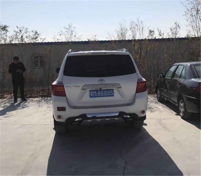 Подходит для Toyota highlander 2009 2010 2011 передний+ задний бампер диффузор бамперы для губ защитная накладка ABS хромированная