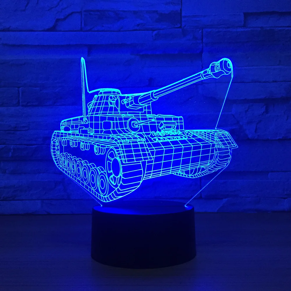 Классный 3D ночник светильник сенсорный выключатель 7 цветов Светодиодный