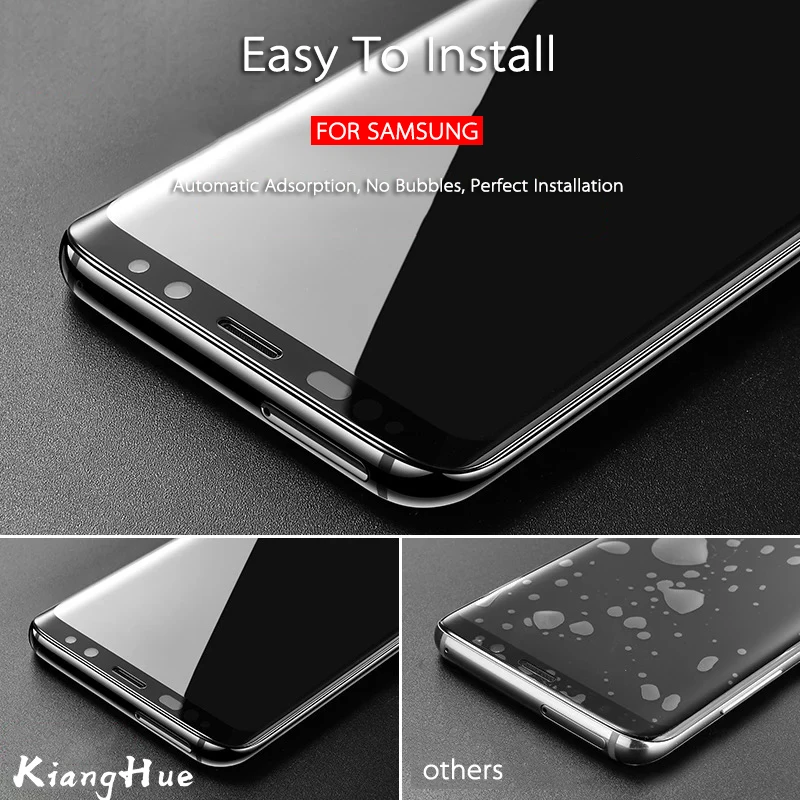 9D Full Screen Protector For Samsung Galaxy Note 8 9 S10 S6 S7 Edge S8 S9 Plus A8 A6 Protective Glass Tempered Film |