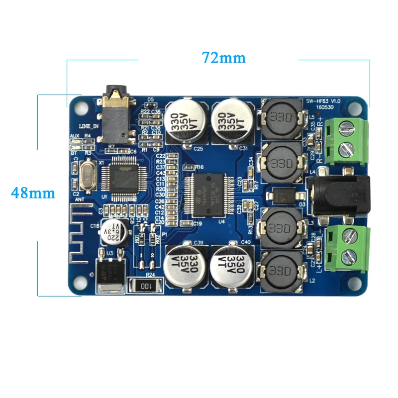 Аудиоприемник AIYIMA TDA7492P 2*25 Вт Bluetooth 2 0 канала Плата усилителя мощности с