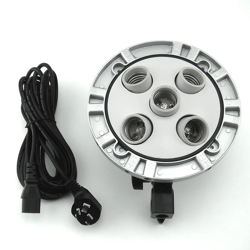 2x Godox TL-5 E27 5 патронов, светильник+ 10 шт. 150 Вт 5500 к лампа для фотостудии, непрерывный светильник, софтбокс, трехцветная лампа, комплект головок