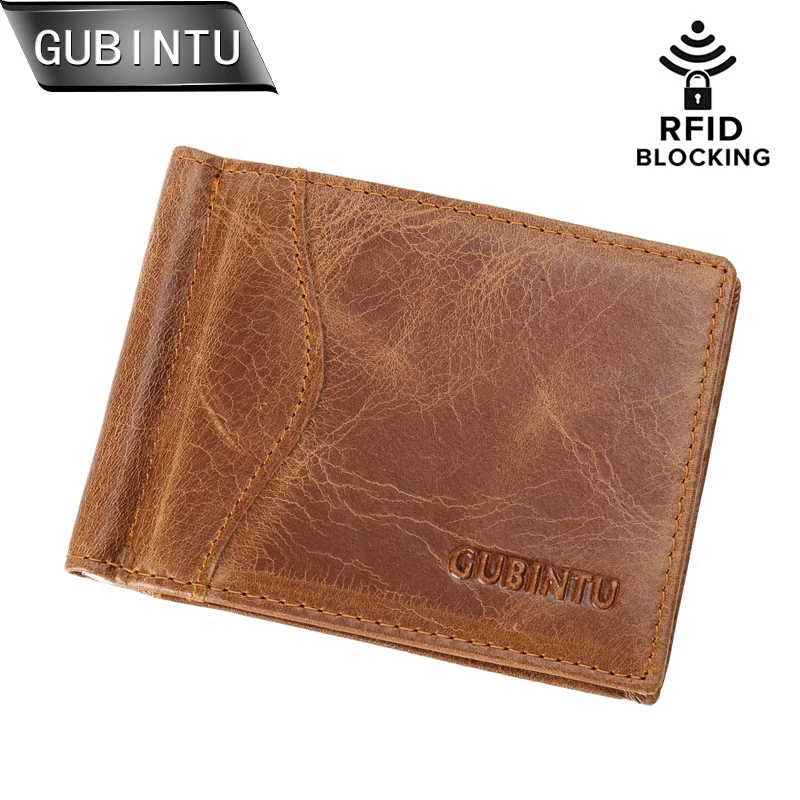 GUBINTU мужские кошельки RFID с блокировкой ID и кредитной картой бумажник из
