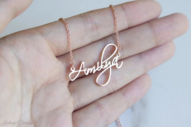 Cursive name ожерелье персонализированные ожерелья с буквой для женщин и мужчин