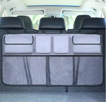 

Car Rear Seat Back Storage Bag Multi Hanging Nets Pocket Trunk Bag Organizer Auto Stowing Tidying Interior Accessories Supplies