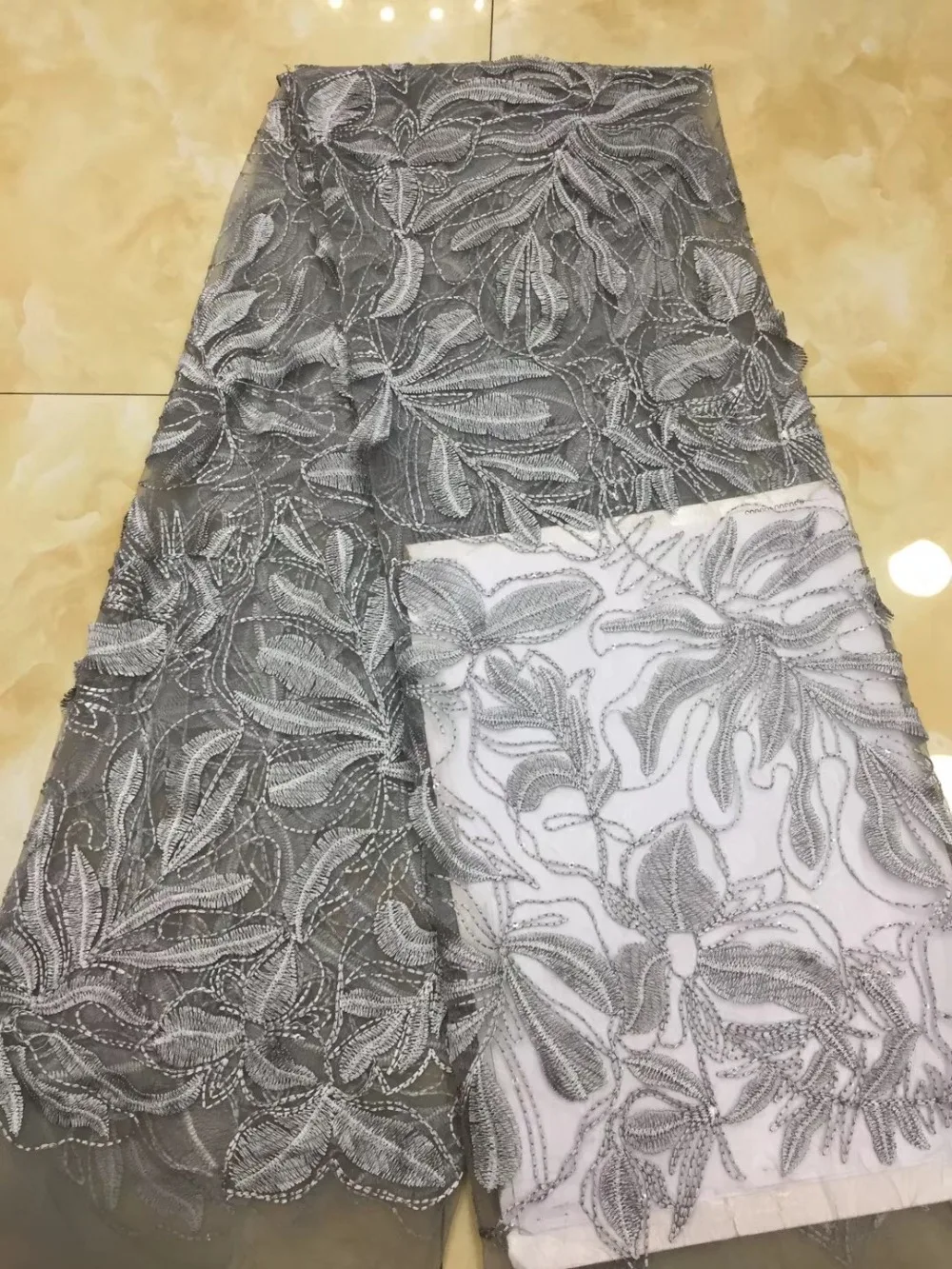 

Embroidery Tulle Lace Fabric Fashion African Lace Fabric Tulle African French Lace Fabric for wedding dress TS7086