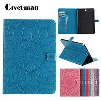 luxury embossing case for samsung galaxy tab a 9 7 inch sm t555 t550 p550 pu leather stand flip sm t550 tablet protective cover