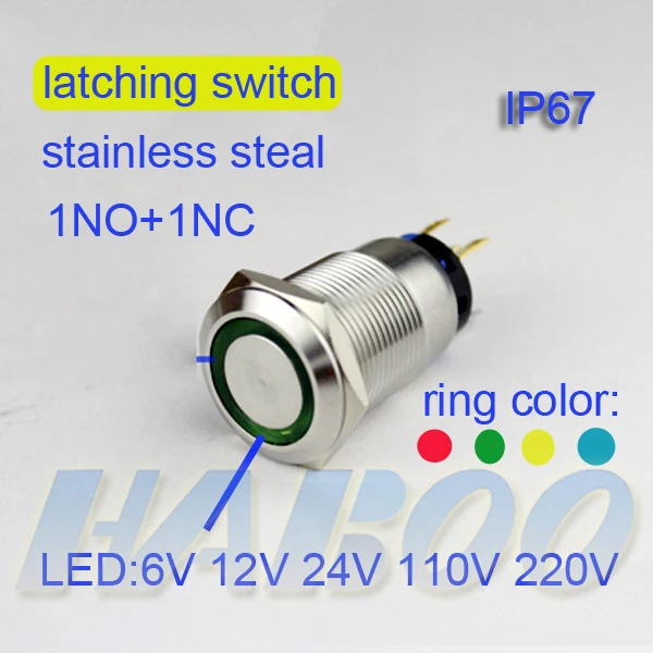 Прямо с фабрики dia.19 мм Водонепроницаемые светодиодные фонари переключатель анти