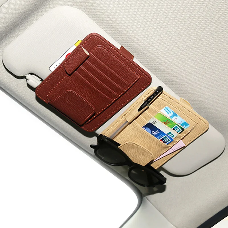 

New Auto Car Sun Visor Clip for Sun Glasses Sunglasses Credit Card Pen Holder Clip Multi function Storage Bag Fastener Clip Mat