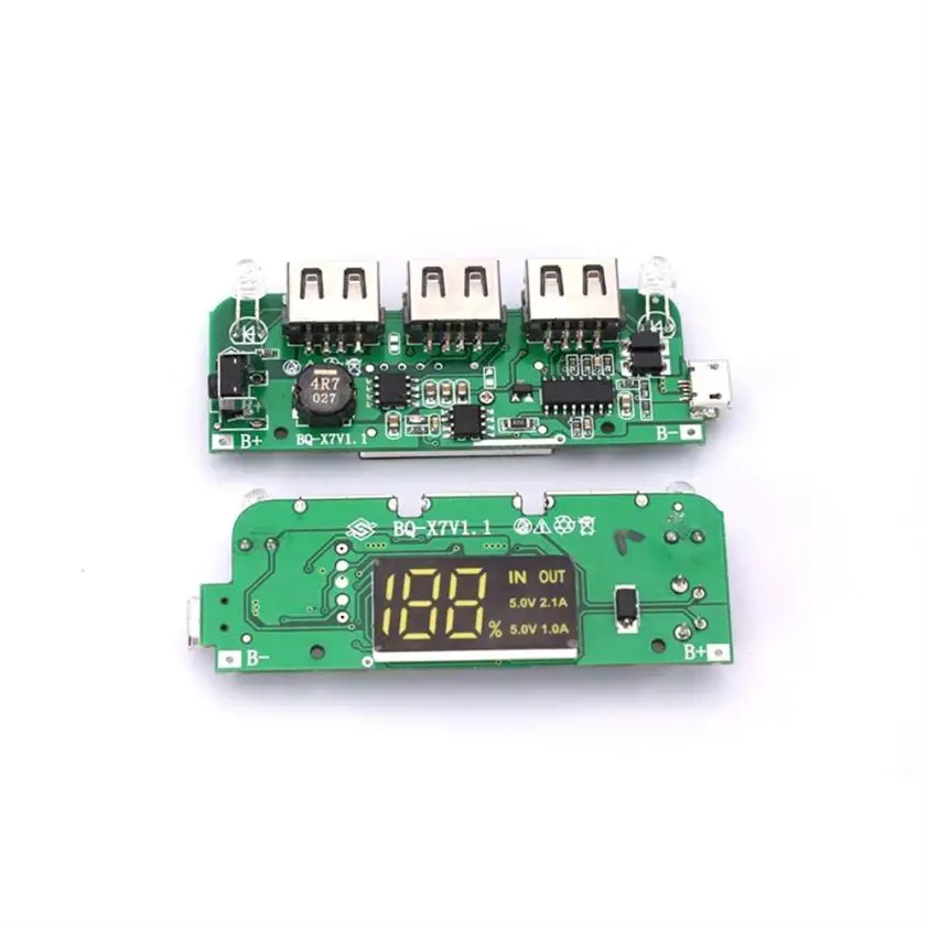 HIPERDEAL 5 в 2 1 а 3 USB 7X 18650 DIY Мобильный блок питания комплект зарядное устройство