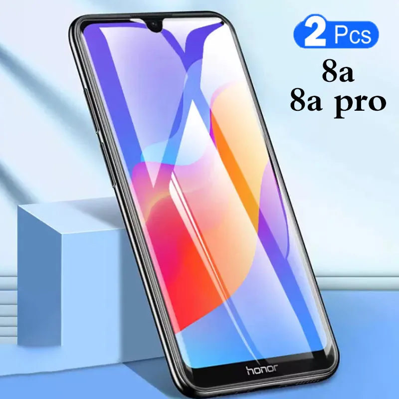 2 шт HD закаленное стекло для honor 8a pro 8 чехол телефона протектор экрана на пленке