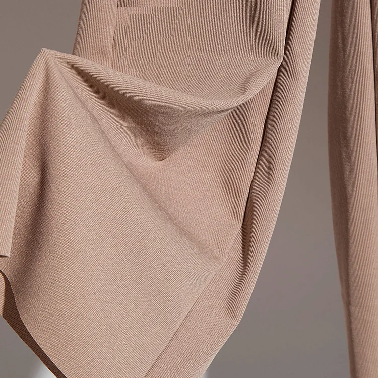 

ice silk knit high waist wide leg pants female nine points loose straight pants casual pants large size Spring and summer