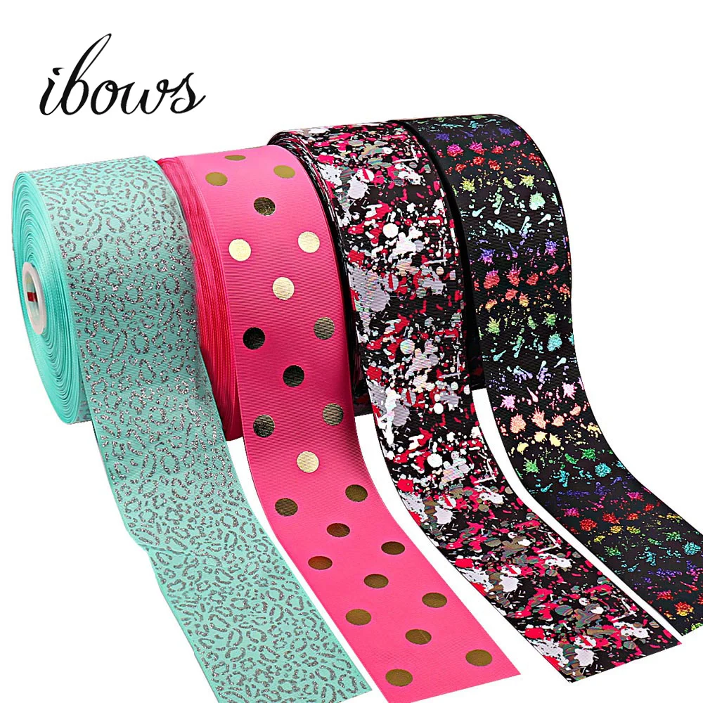 Корсажная лента 2 ярда 3 дюйма (75 мм) лазерная блестящая точечная печатная модная