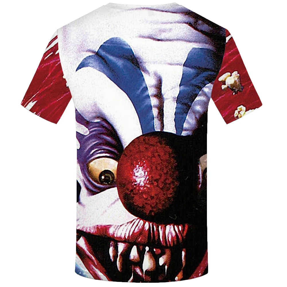 Футболка KYKU Clown Женская черная футболка большого размера с 3d принтом и ножом в