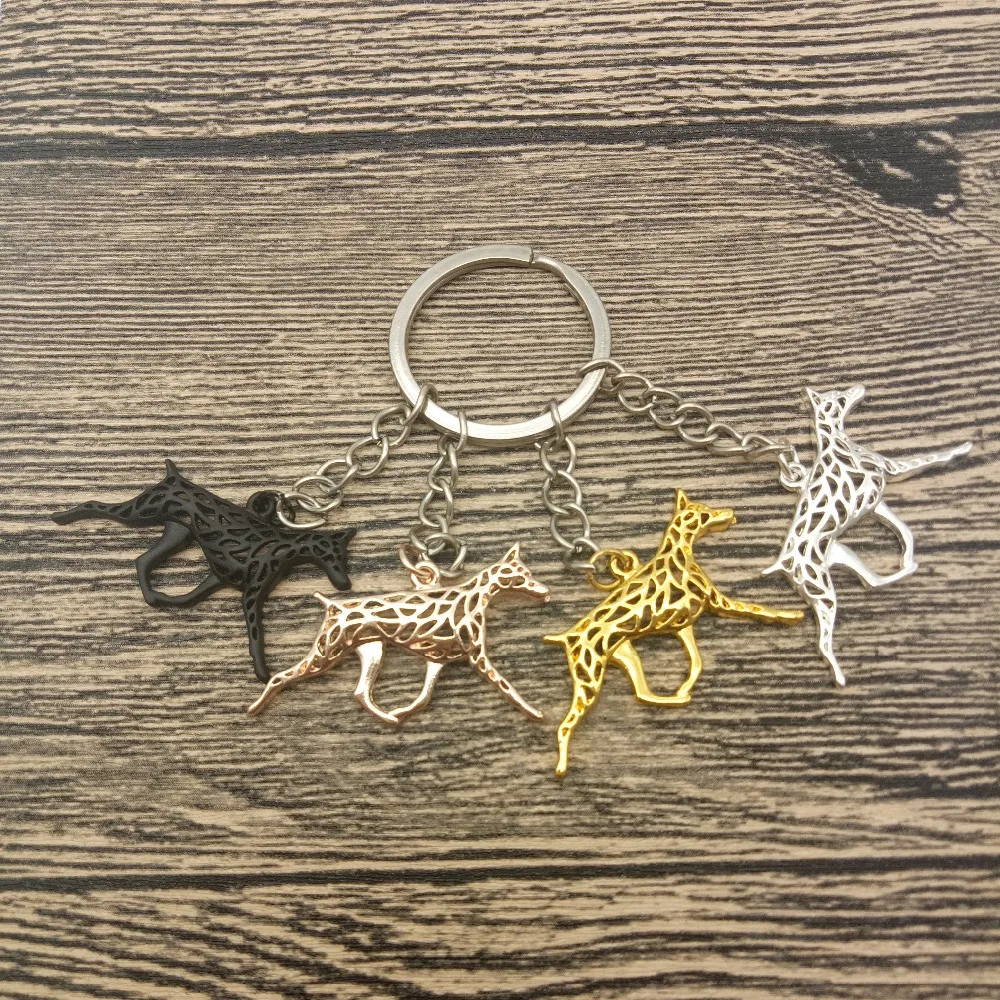 Брелок для ключей Doberman Модная бижутерия домашних питомцев подходит женщин и
