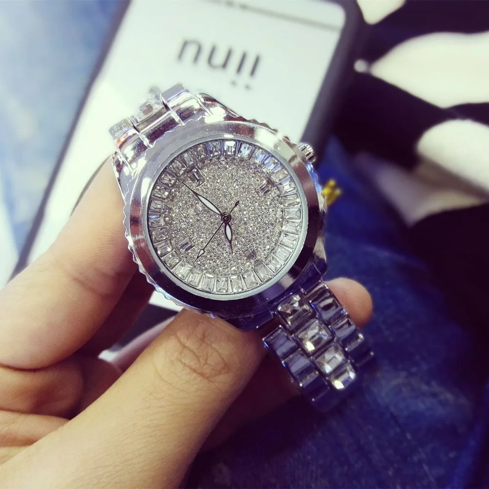 2018 Модные женские водонепроницаемые наручные часы Reloj Mujer Girl кварцевые стразы -