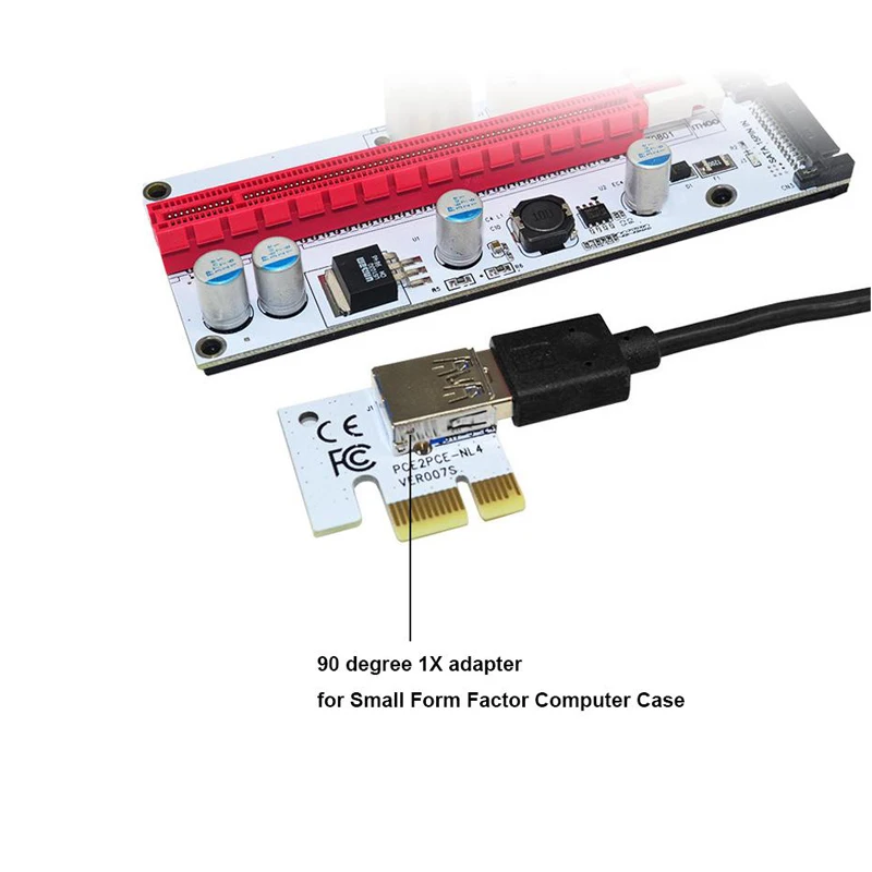 60 см 4pin molex pci-e Райзер карта 6pin sata power pcie 1x до 16x pci Экспресс для майнинга antminer btc
