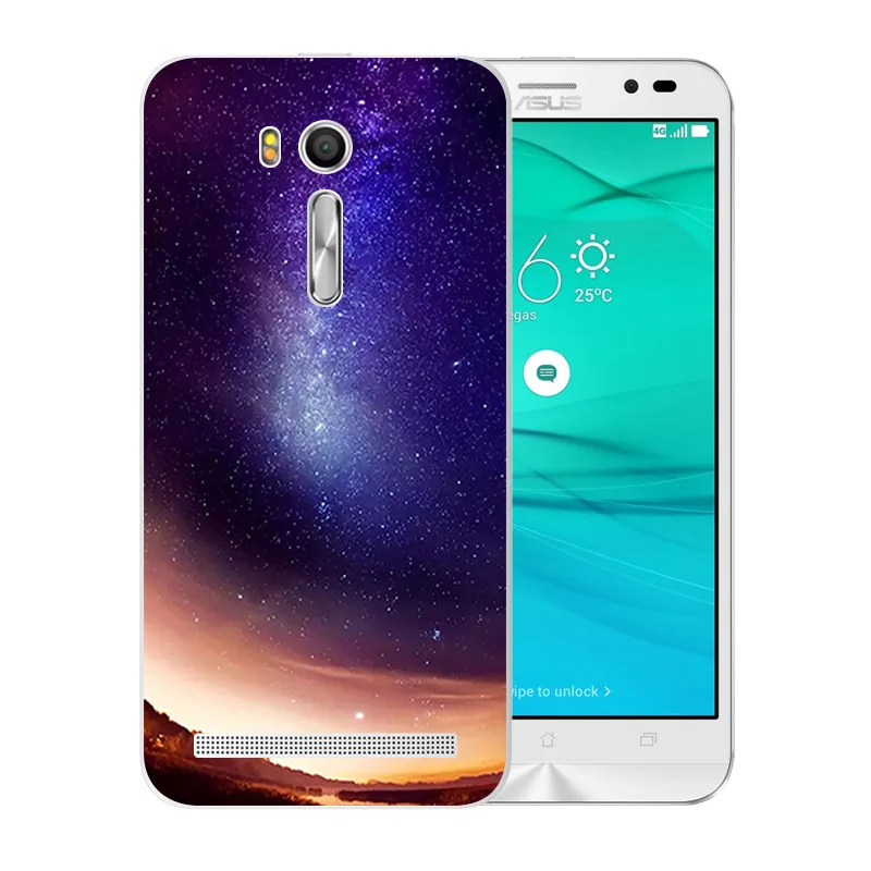 Чехол для телефона Asus Zenfone Go ZB552KL с розовым узором чехол 5 дюймов мягкий ТПУ