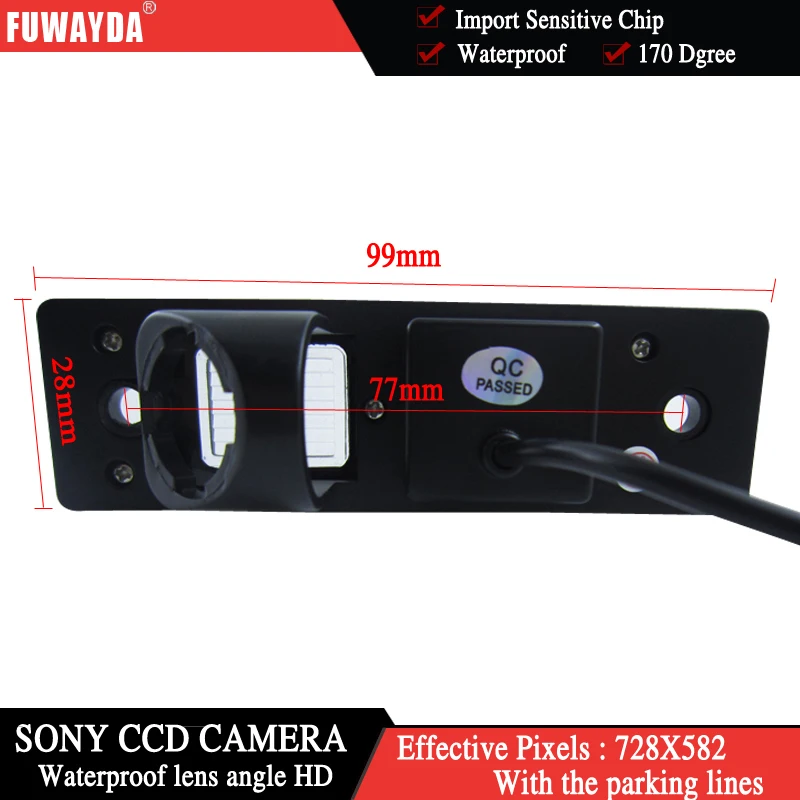 FUWAYDA для SONY CCD запись с камеры заднего обзора парковочная камера ночного видения