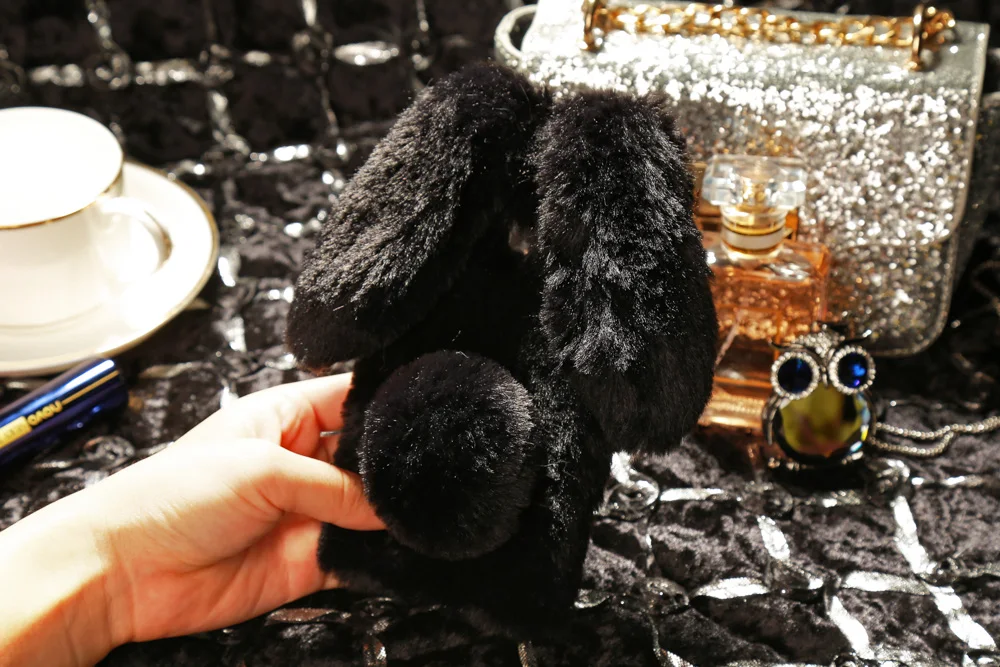 Чехол из кроличьего меха для Xiao mi Red mi Note 8 7 6 5 Pro 7A S2 Y2 6A 5A Prime 5 Plus 3X 4X 4A GO K20 mi 9T чехол силиконовый чехол с теплым мехом