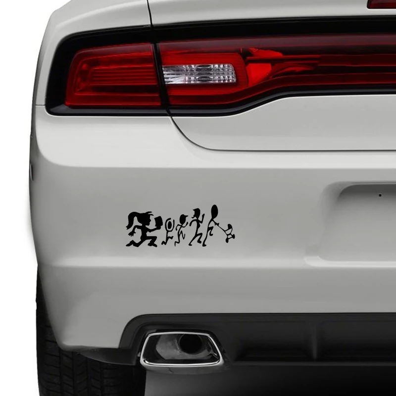 

QYPF 16.4*6.5CM Unique Running Decor Car Sticker Silhouette High Quality Vinyl Accessories C16-0813