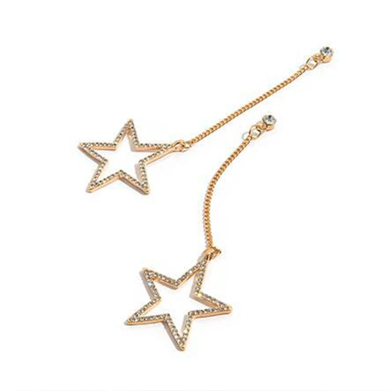 2 шт./компл. Простые Модные женские серьги звезда с украшением в виде кристаллов