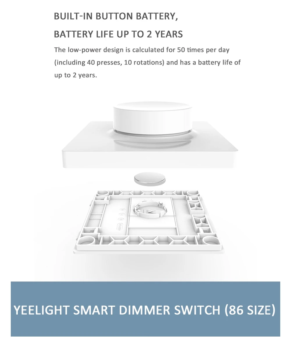 Yeelight беспроводной Bluetooth диммер переключатель умный контроль Лер 86 коробок 5 в 1 управление Умный переключатель для Mi Home App