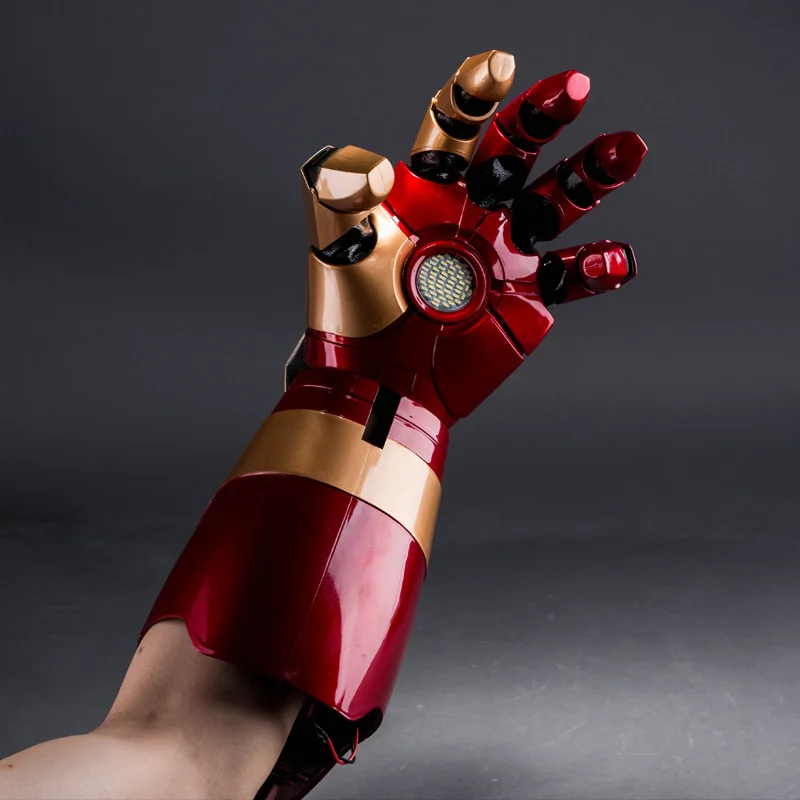 Estartek 1/1 ABS настоящий человек Косплей IRONMAN MK43 ручной шлем со светодиодный светильник для фанатов подарок на праздник