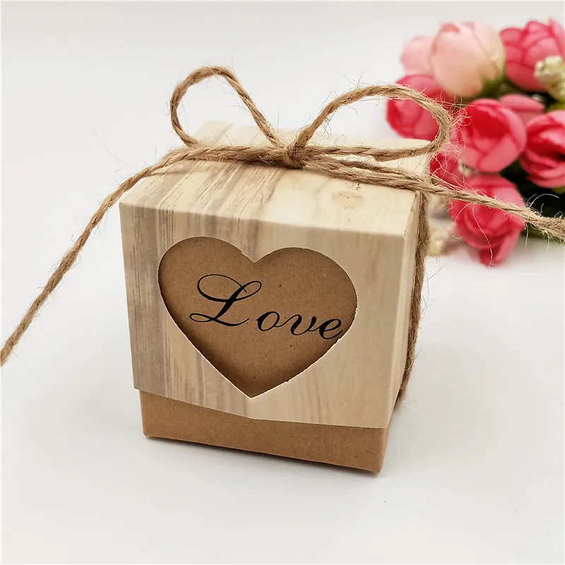 10pcs Kraft Craft Small Cube Paper Boxes Love Gift Storage Box for Candy/Ring/Cupcake Packaging | Дом и сад