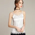 Женский Шелковый Топ TingYiLi, летний сексуальный кружевной топ с v-образным вырезом, элегантные женские топы