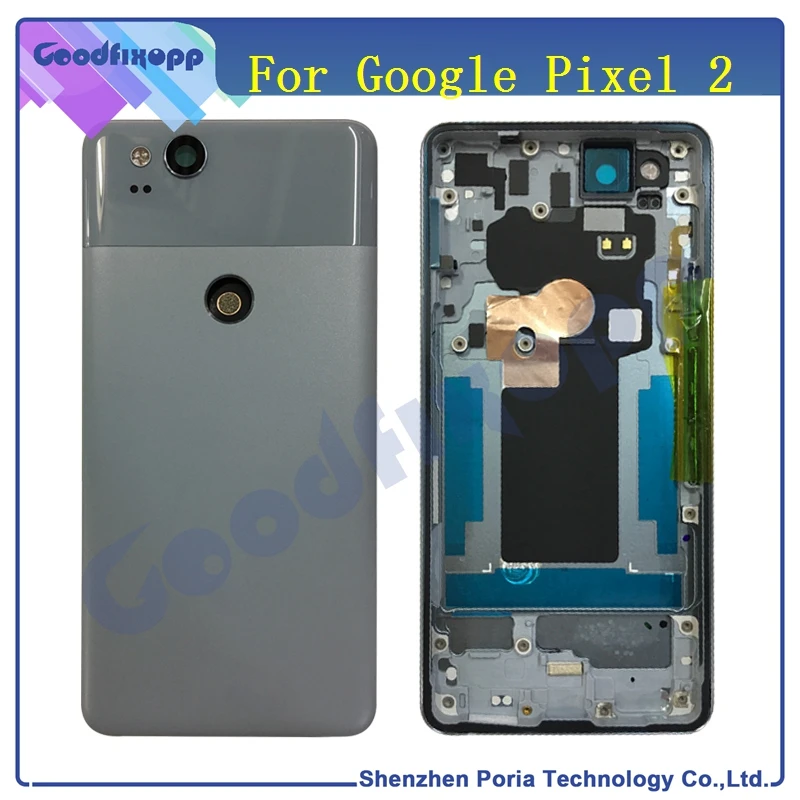 Крышка батарейного отсека для Google Pixel 2 металлическая задняя крышка запасные