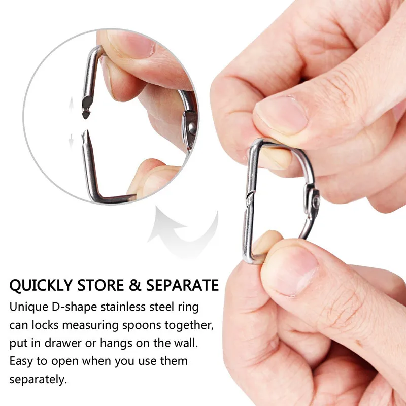 Goldbaking 6 шт. мерные ложки из нержавеющей стали набор кухонных мерных ложек|measuring