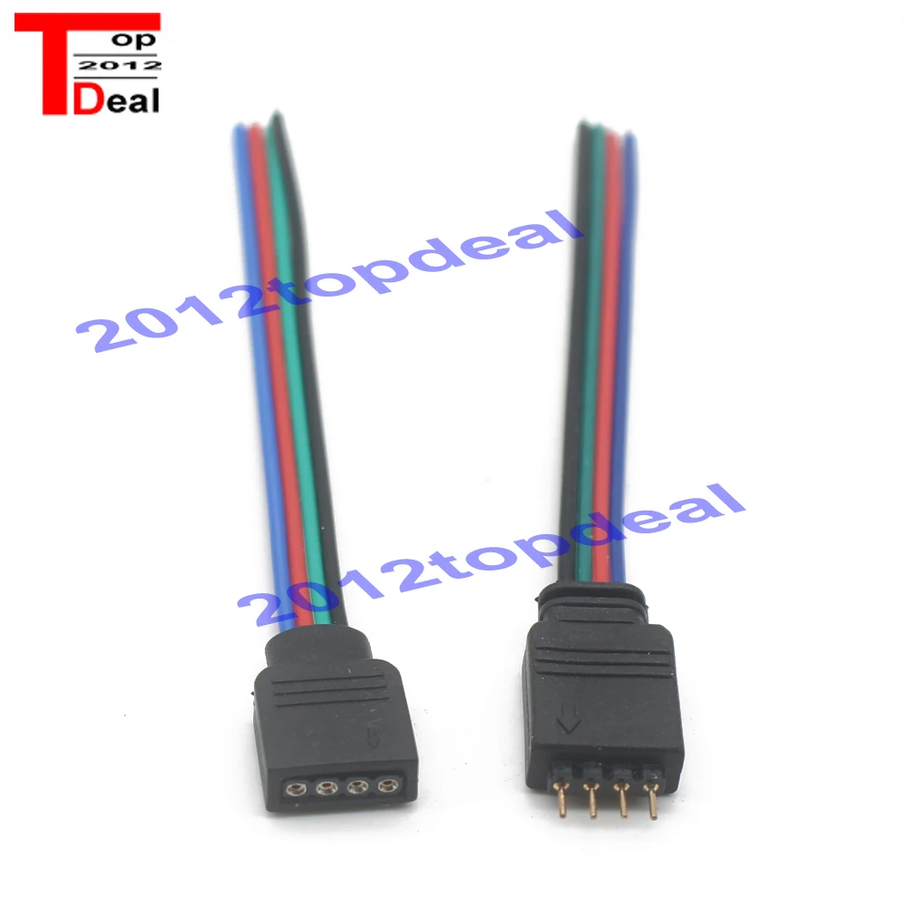 5 50 шт 10 см RGB 4 контакта мужской/женский разъем провода кабель для 5050 3528