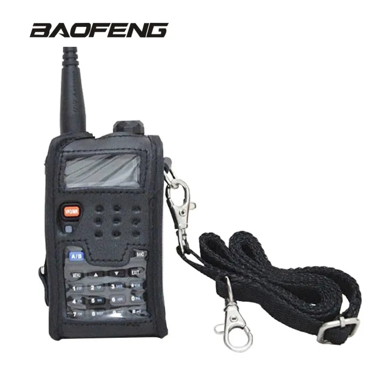Кожаный чехол Baofeng для Walkie Talkie UV 5R двухсторонний защитный с радио 8W 5RE 5RA ремешок