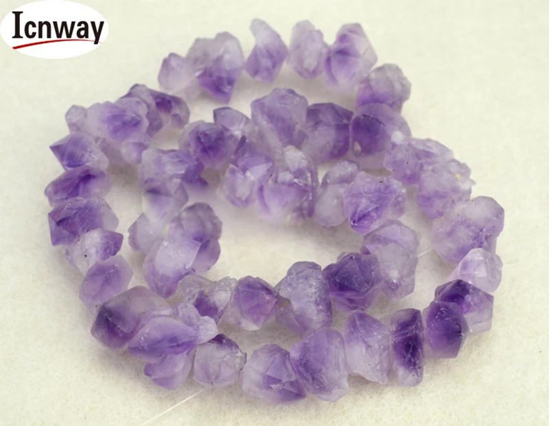 Естественный неправильной формы фиолетовый сырой Кристалл 7-14x12-18 мм 15 дюймов DIY
