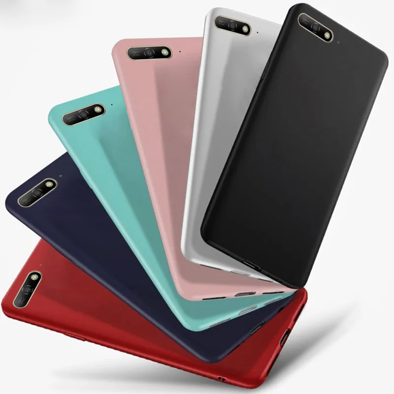 Для huawei Y6 2018 задняя крышка телефон сумка для Prime Y 6 Y6Prime Силиконовые Мягкий ТПУ