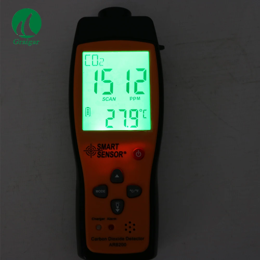 Умный датчик AR8200 Высокоточный детектор газа газовый анализатор CO2 диапазон