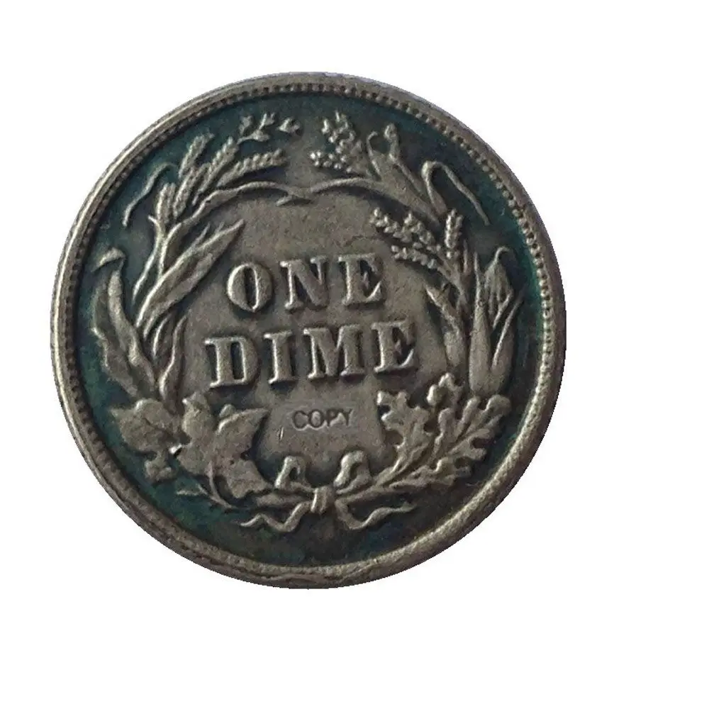 Дата 1885 1885-S 1886 1886-S 1887 1887-S 1888 1888-S США десятицентовая монета с изображением сидящей свободы копия монет - Цвет: 1887