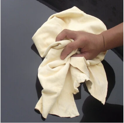 Drying Cleaning Towel Natural Chamois Deerskin Cham Genuine Leather Cloth Car Washing 45x55cm approx 8z1256 |