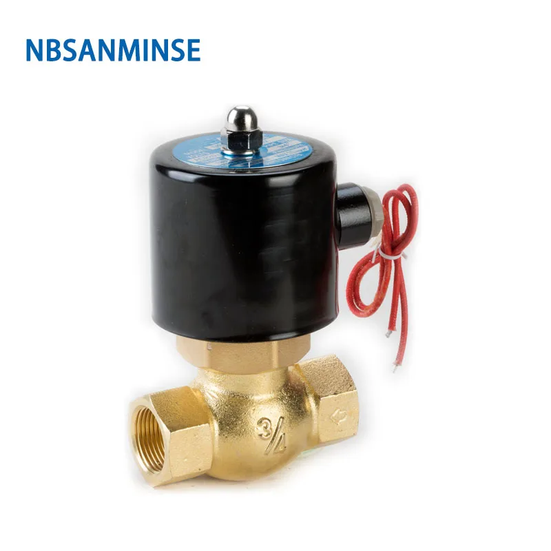 NBSANMINSE US 1 1/4 1/2 2 высокотемпературный паровой клапан латунный Соленоидный