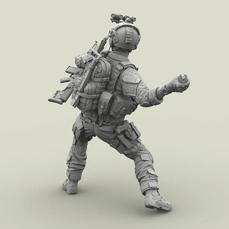 Военно-морской котик США 1/35 (бросок снайпера M18 со шрамом Mk.20) модель солдатика из