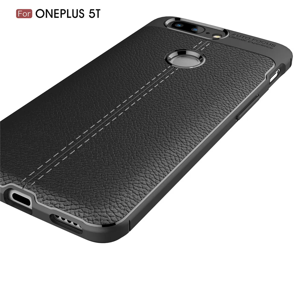 For Oneplus 3 3T 5 5T Bumper Case Soft Matte Skin Litchi Texture Cover for 6 6t 7 Pro Protective Phone Shell |