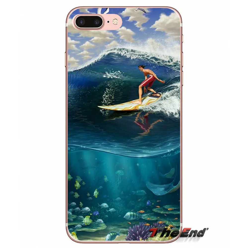 Силиконовый чехол для серфинга из ТПУ Samsung Galaxy S3 S4 S5 MINI S6 S7 edge S8 Plus Note 2 3 4 5 Grand Core