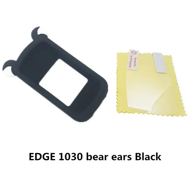 bear ears Black Garmin EDGE 1030 GPS для велосипеда, код для верховой езды, силиконовый защитный чехол с ушками медведя/кошачьими ушками, фирменный неоригинальный - Цвет: bear ears Black
